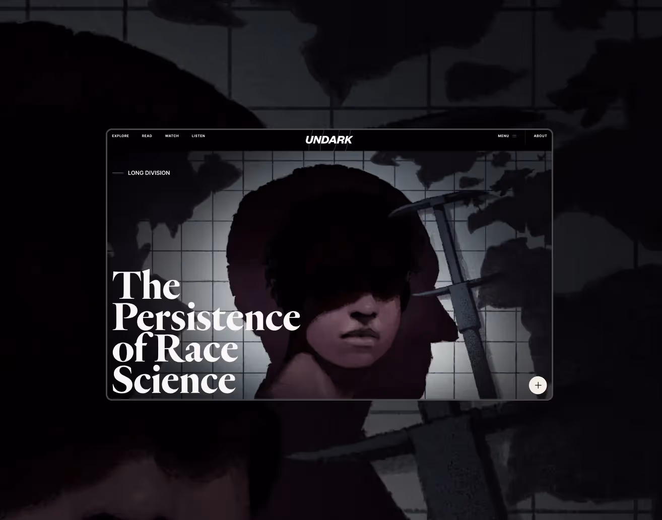 Screenshot of the brand's website