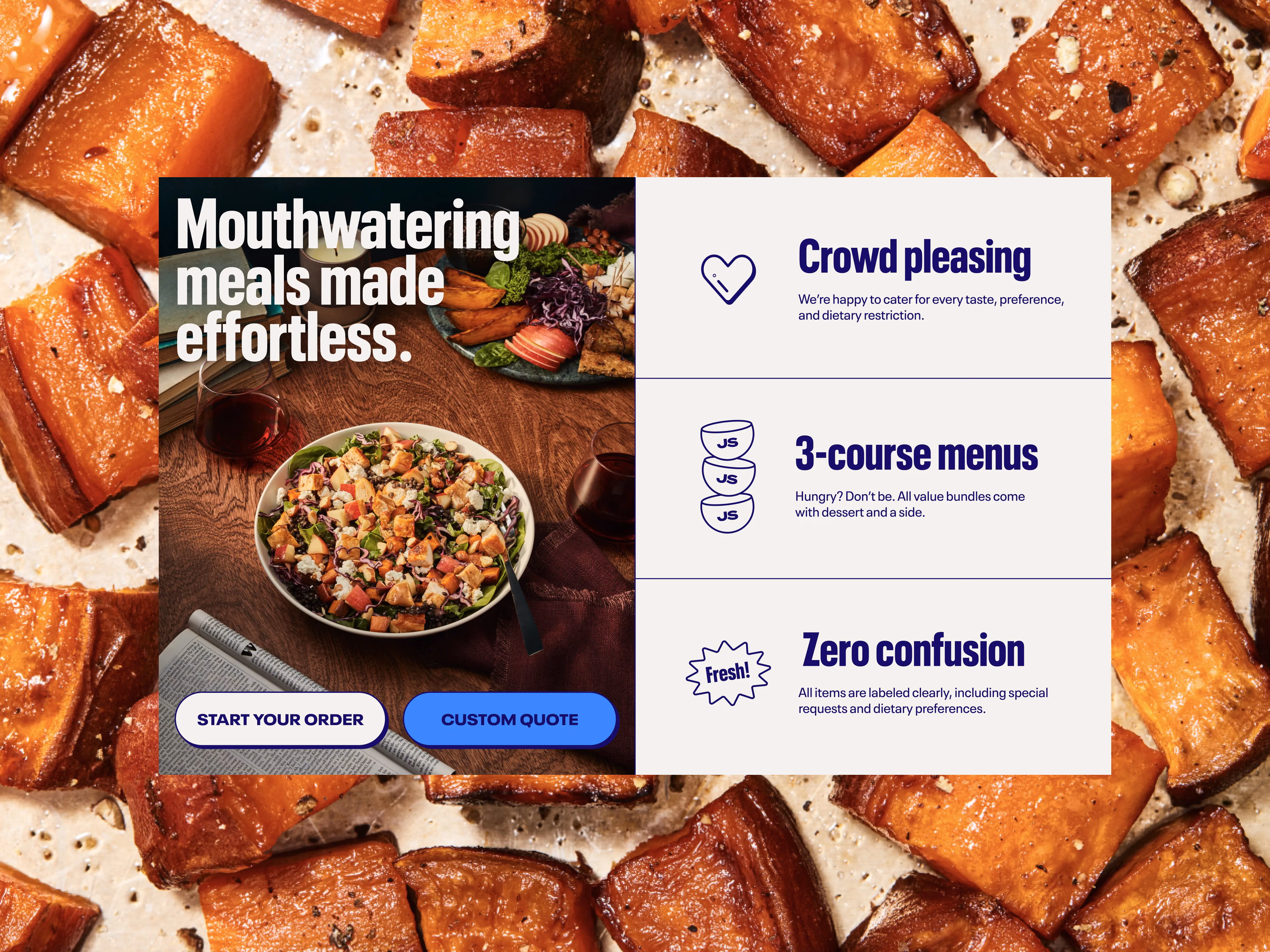 Just Salad website design, screen 4 of 4