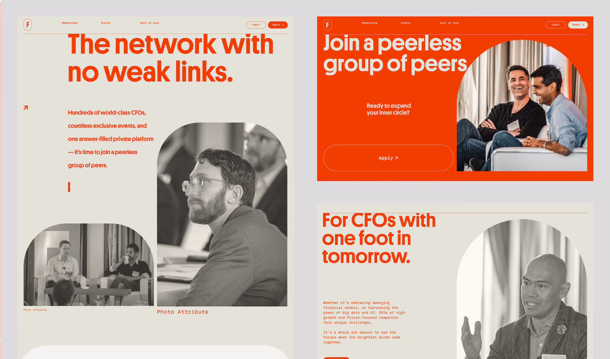 F Suite website design, screen 4 of 5