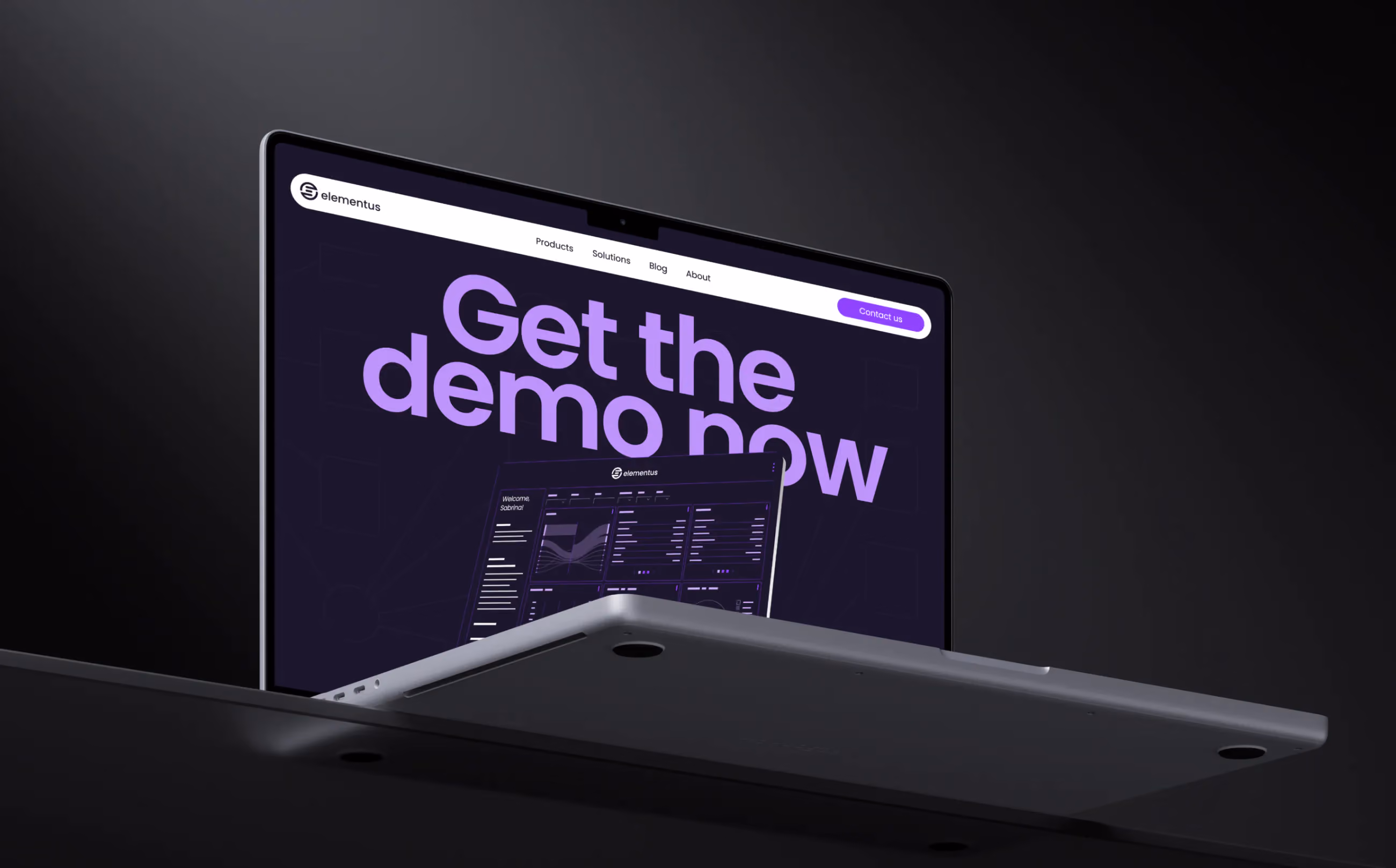 Elementus website design, screen 2 of 7