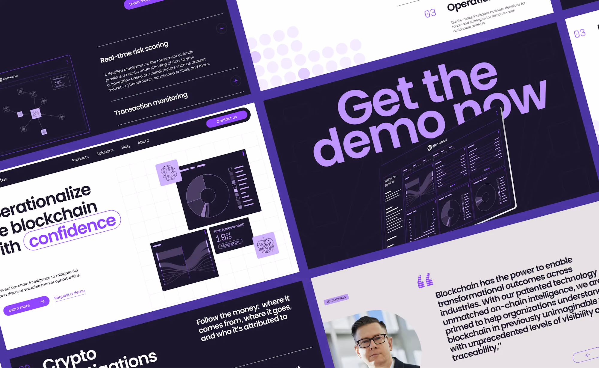 Elementus website design, screen 4 of 7
