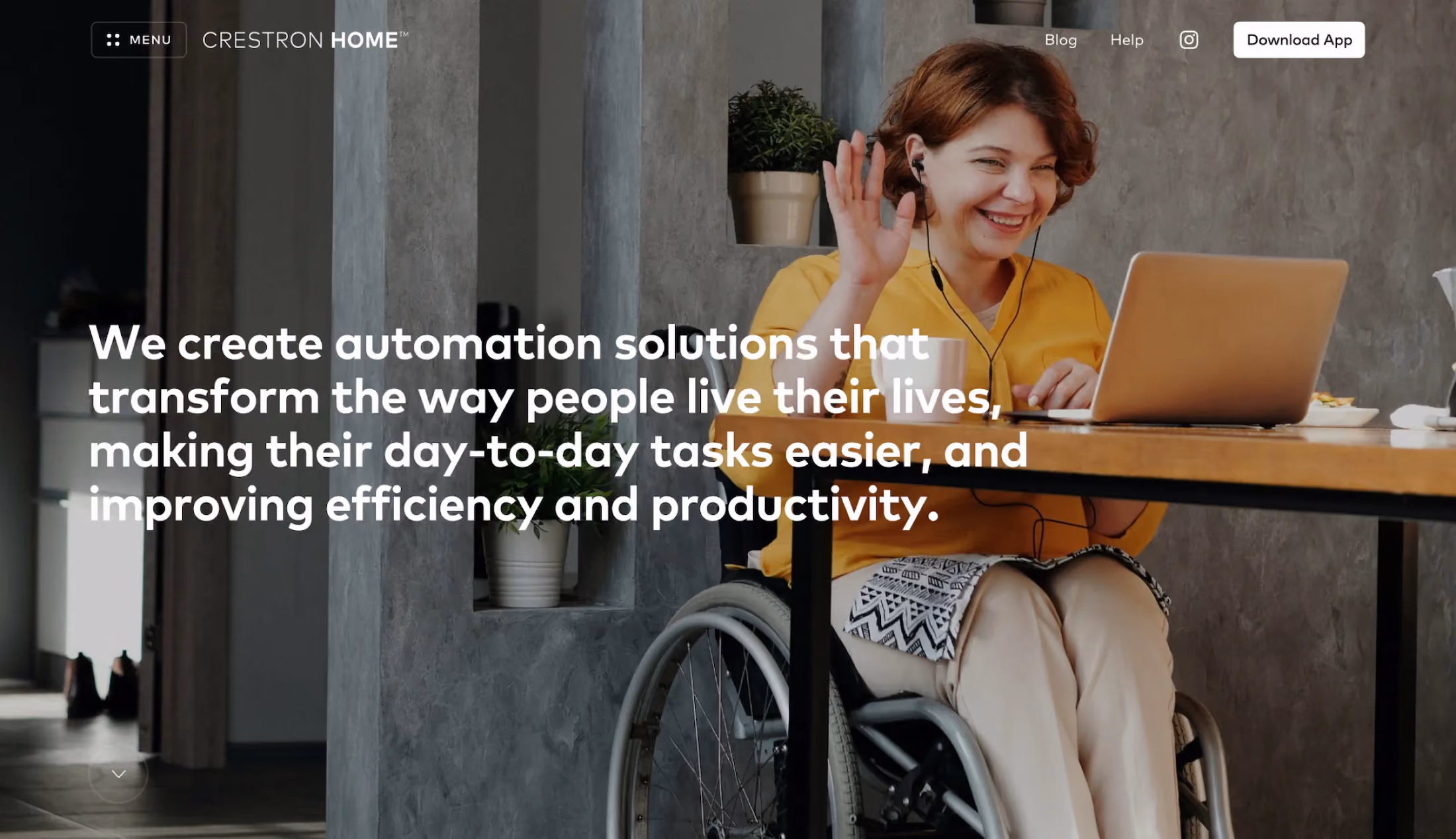 Crestron Home website design, screen 4 of 9