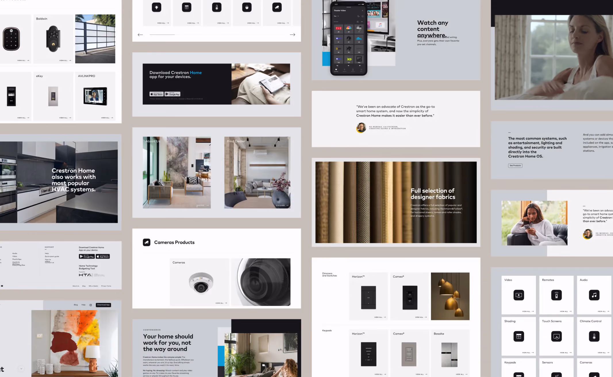 Crestron Home website design, screen 5 of 9