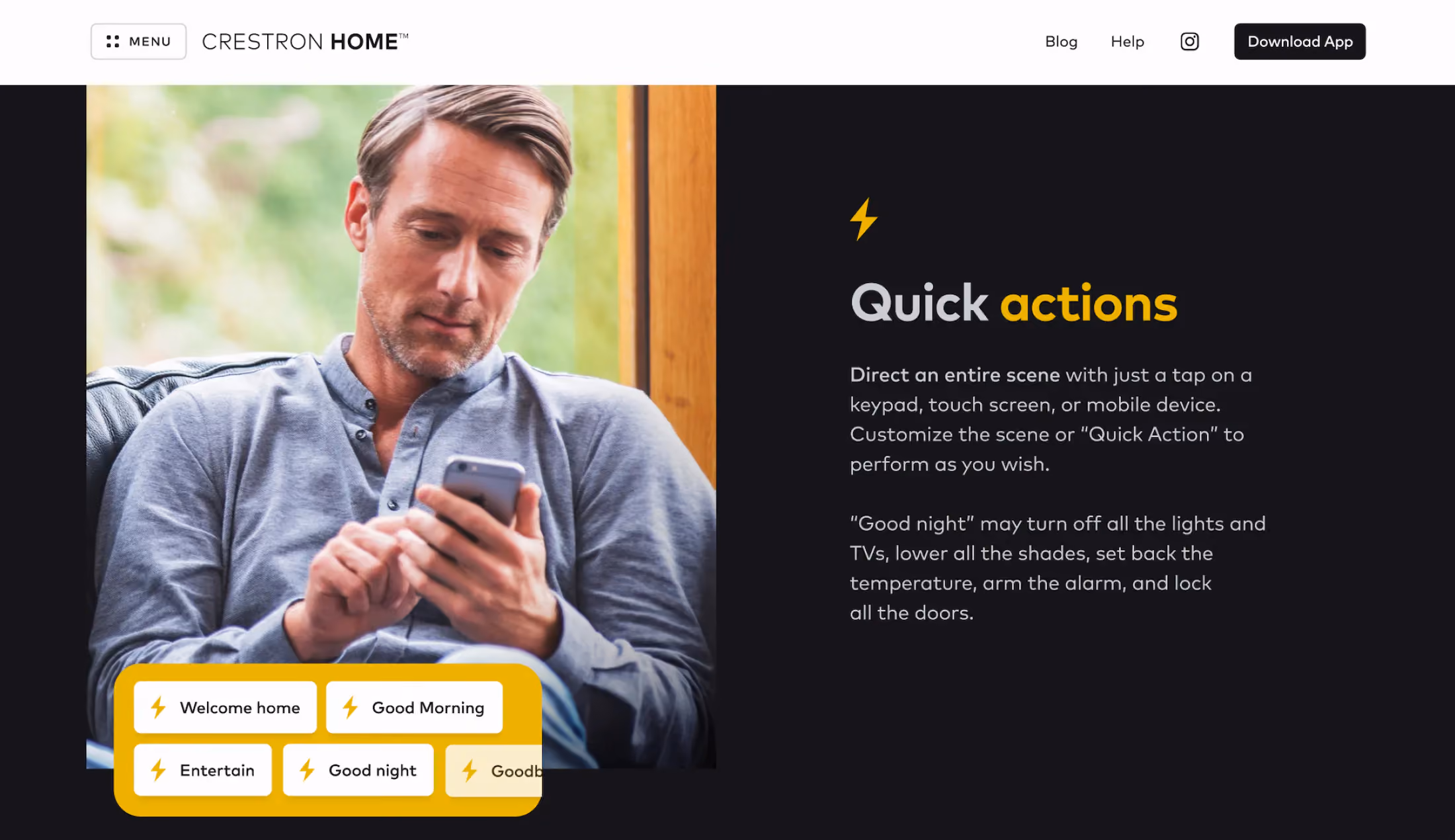 Crestron Home website design, screen 9 of 9
