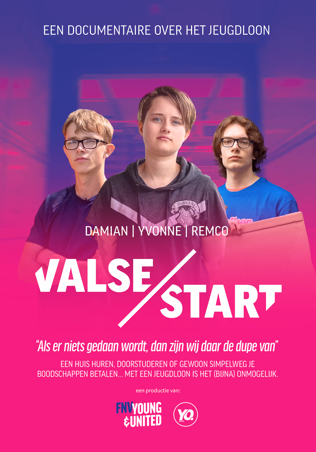 Filmposter van de driedelige YouTube-docu ‘Valse Start’