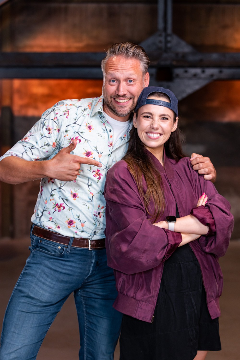 Eva de Reus met collega’s van FNV