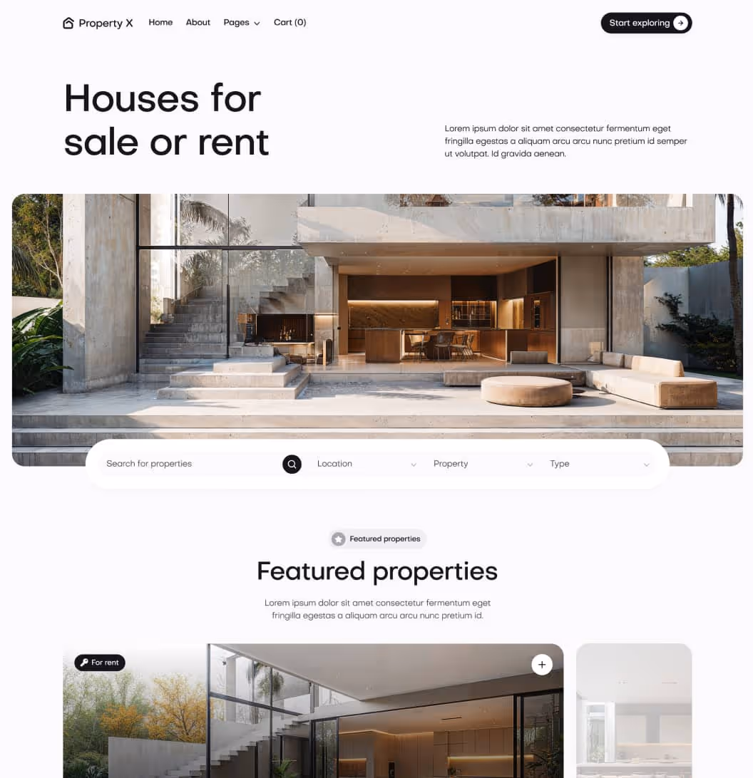 Property X - Property by Type Page - Real Estate Webflow Template