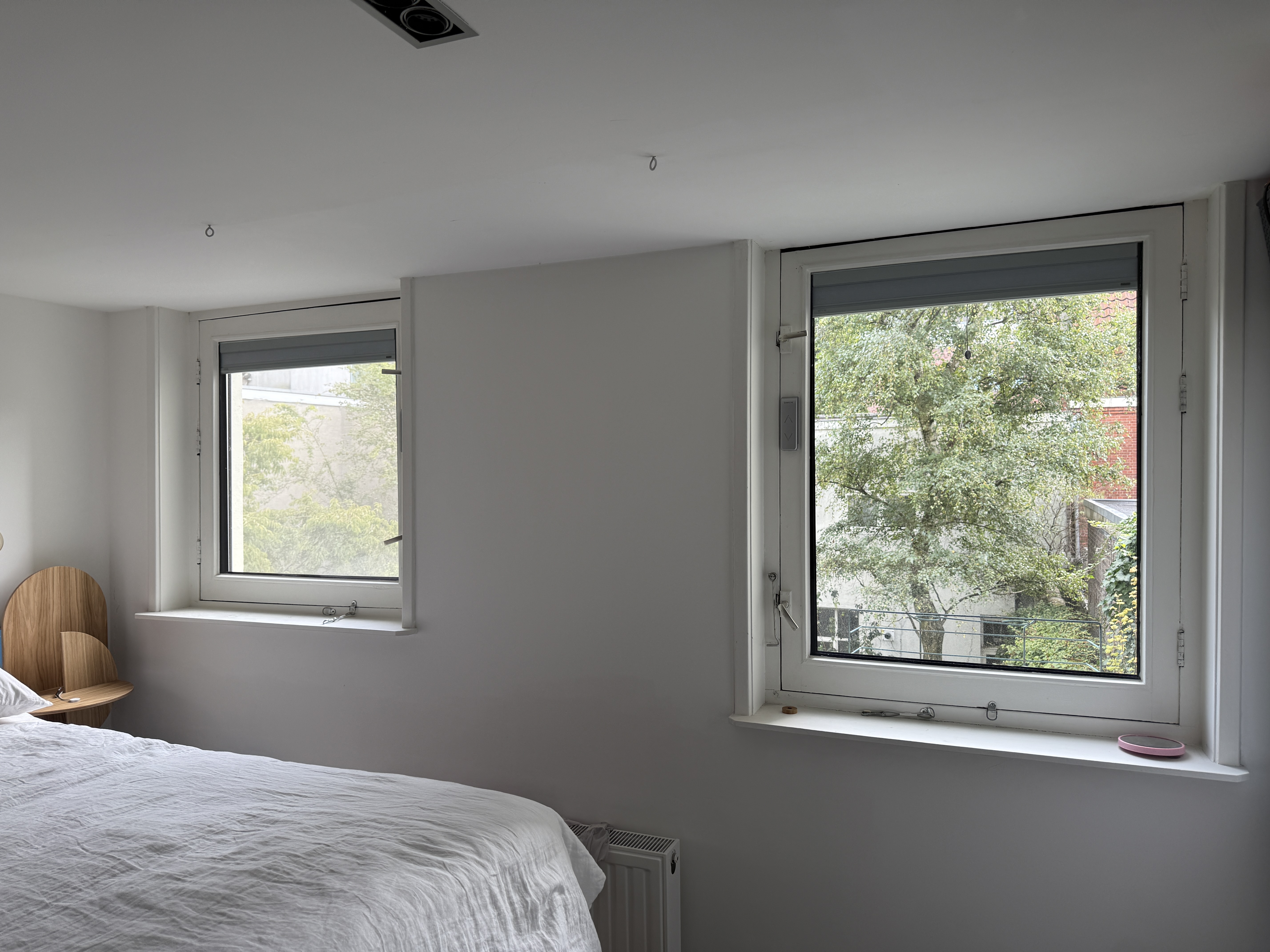 Isolatieglas met luxaflex slaapkamer