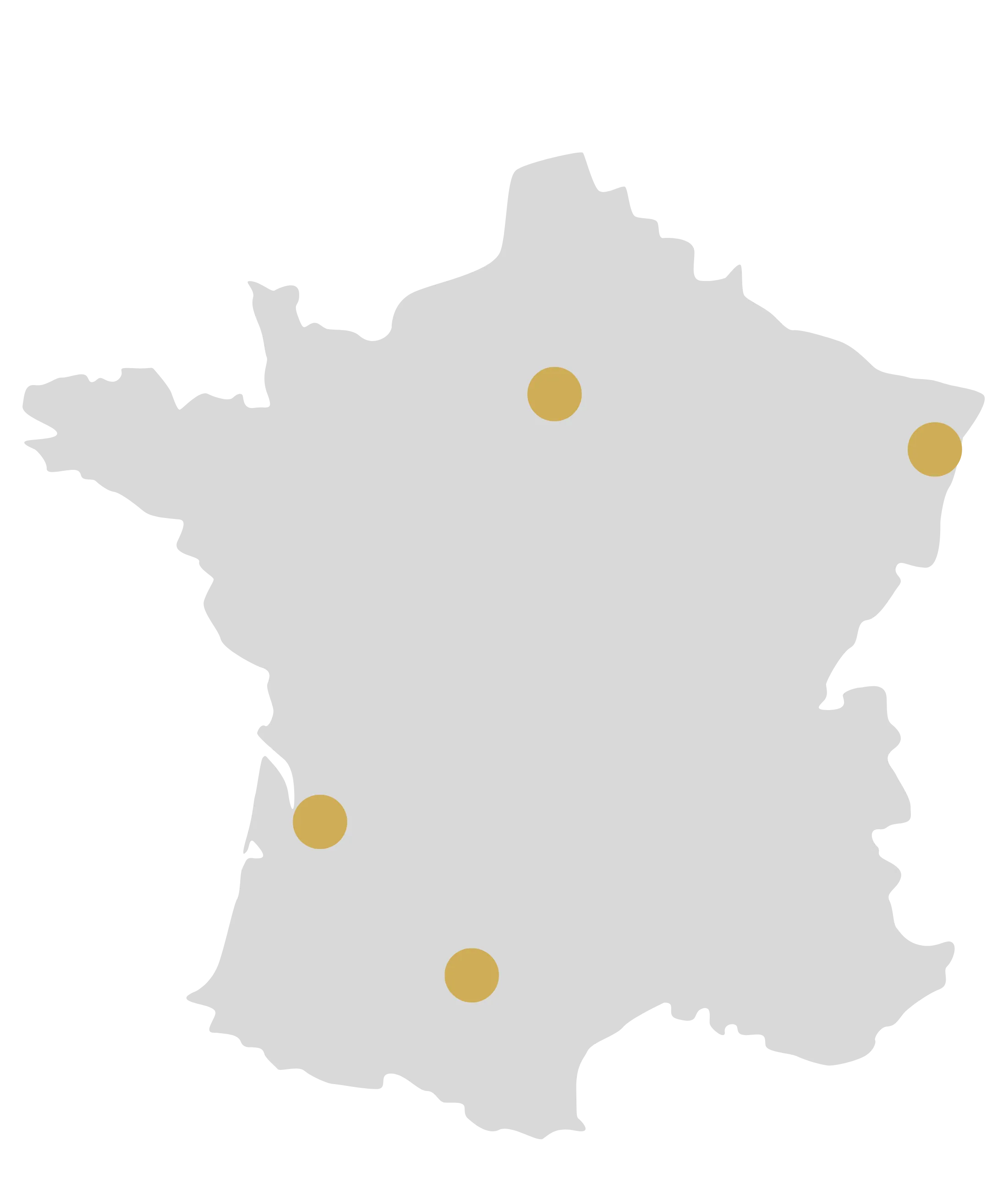 Paris, Bordeaux, Toulouse et Starsbourg