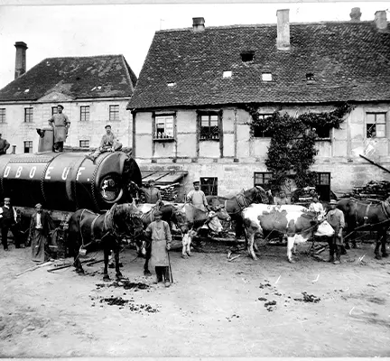 historie von pohl mit gründung 1820 als Güterschaffer durch Josef Pohl