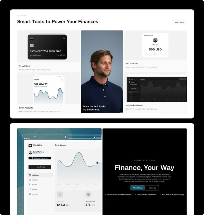 Fintech template overview feature2