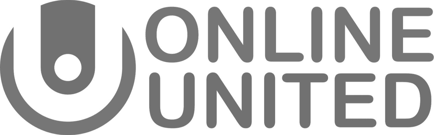 Online United logo with stylized U and text.
