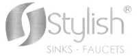Stylish brand logo for sinks and faucets.