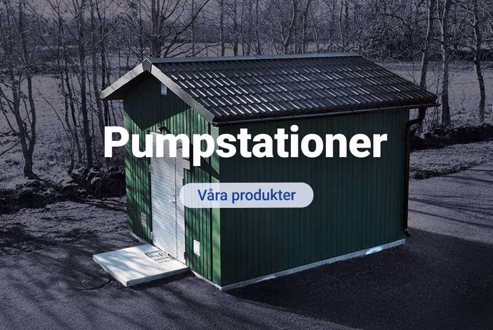 Pumpstationer och andra VA-byggnader till kommuner och elbolag