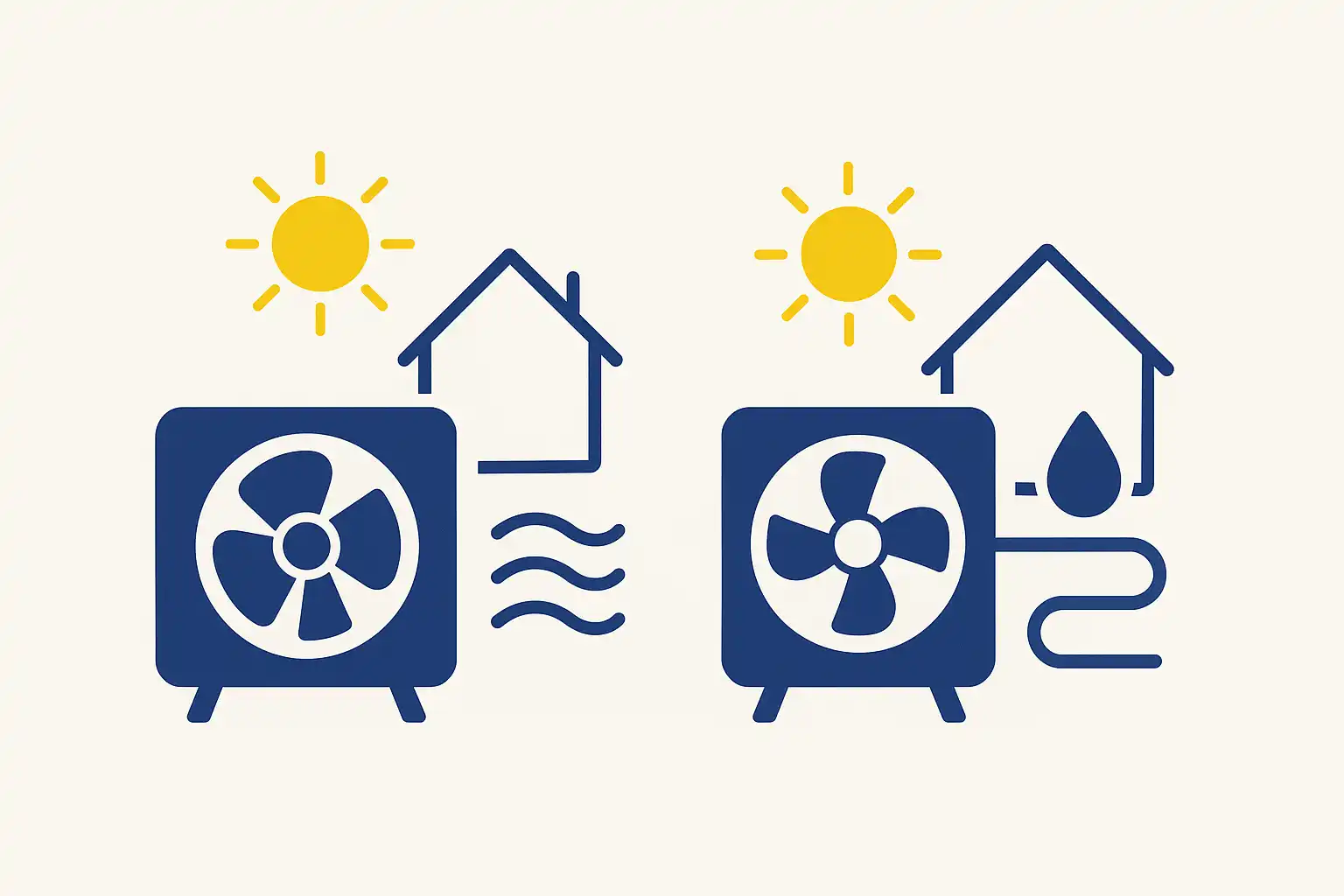 Quelle différence entre une PAC air/air et air/eau ?