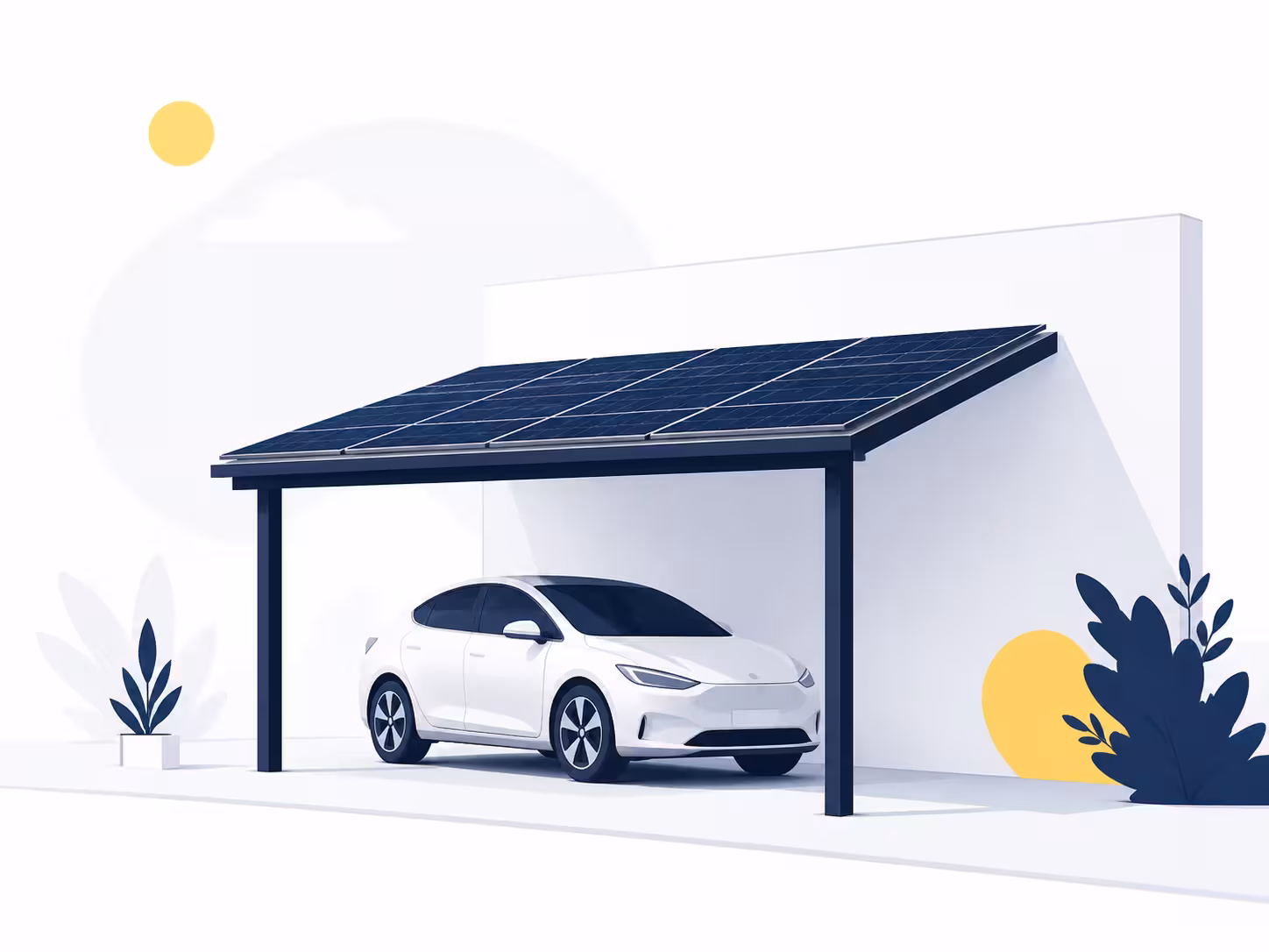 Carport solaire adossé à un mur : avantages, inconvénients et démarches