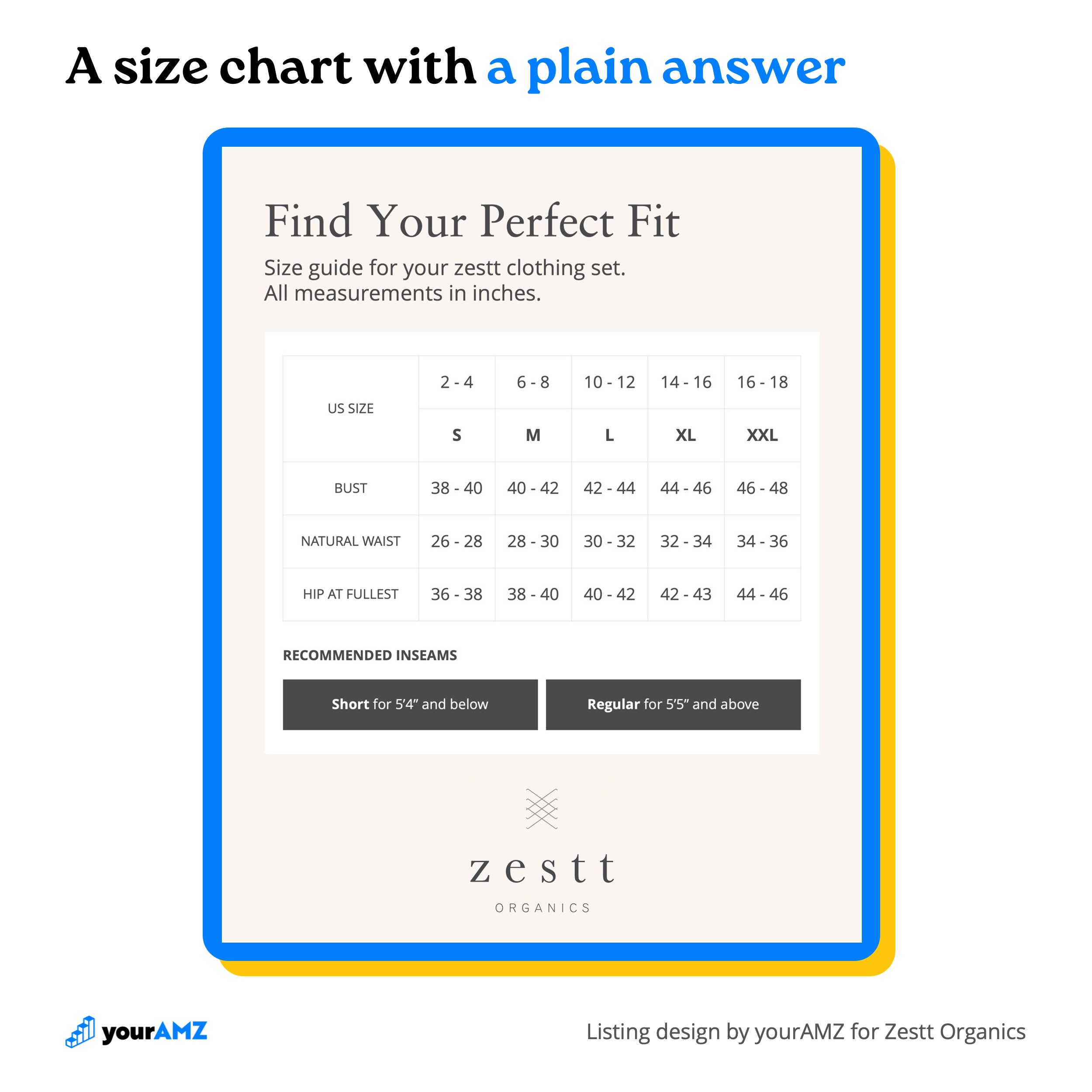 Measurements for the shopper who wants them, and a plain recommendation for the one who just wants to pick.