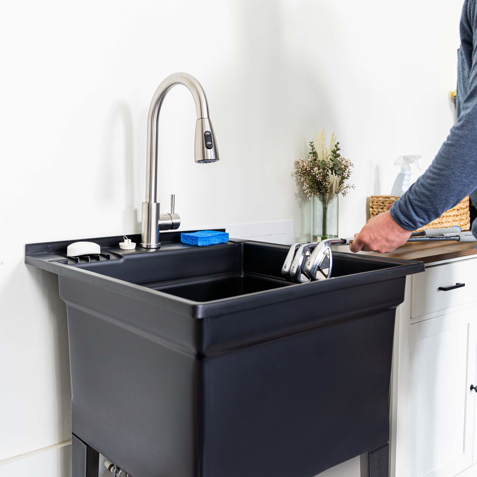 Stylish utility sinks.