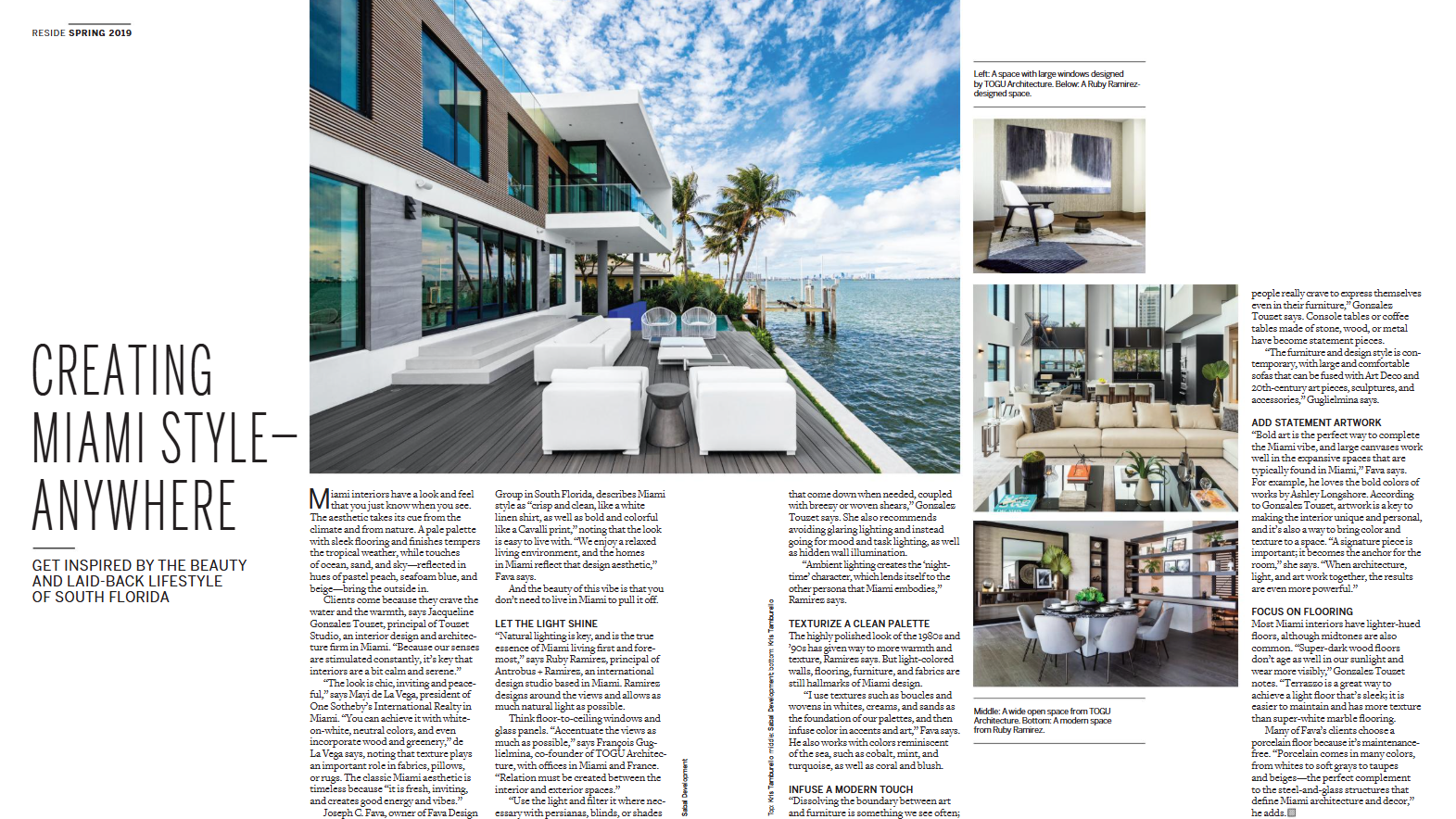 "Creating Miami Style" spread