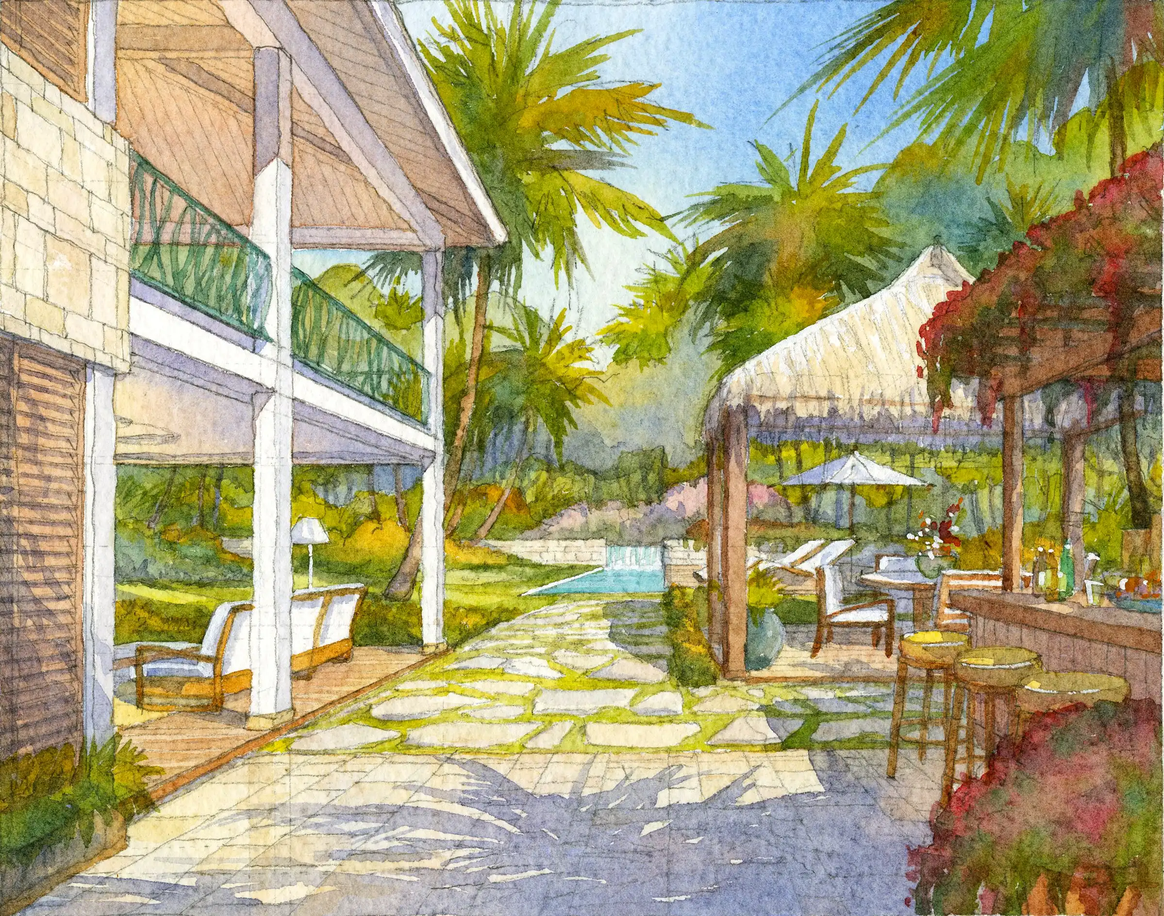 Pink Sands - Hillside Villa Exterior