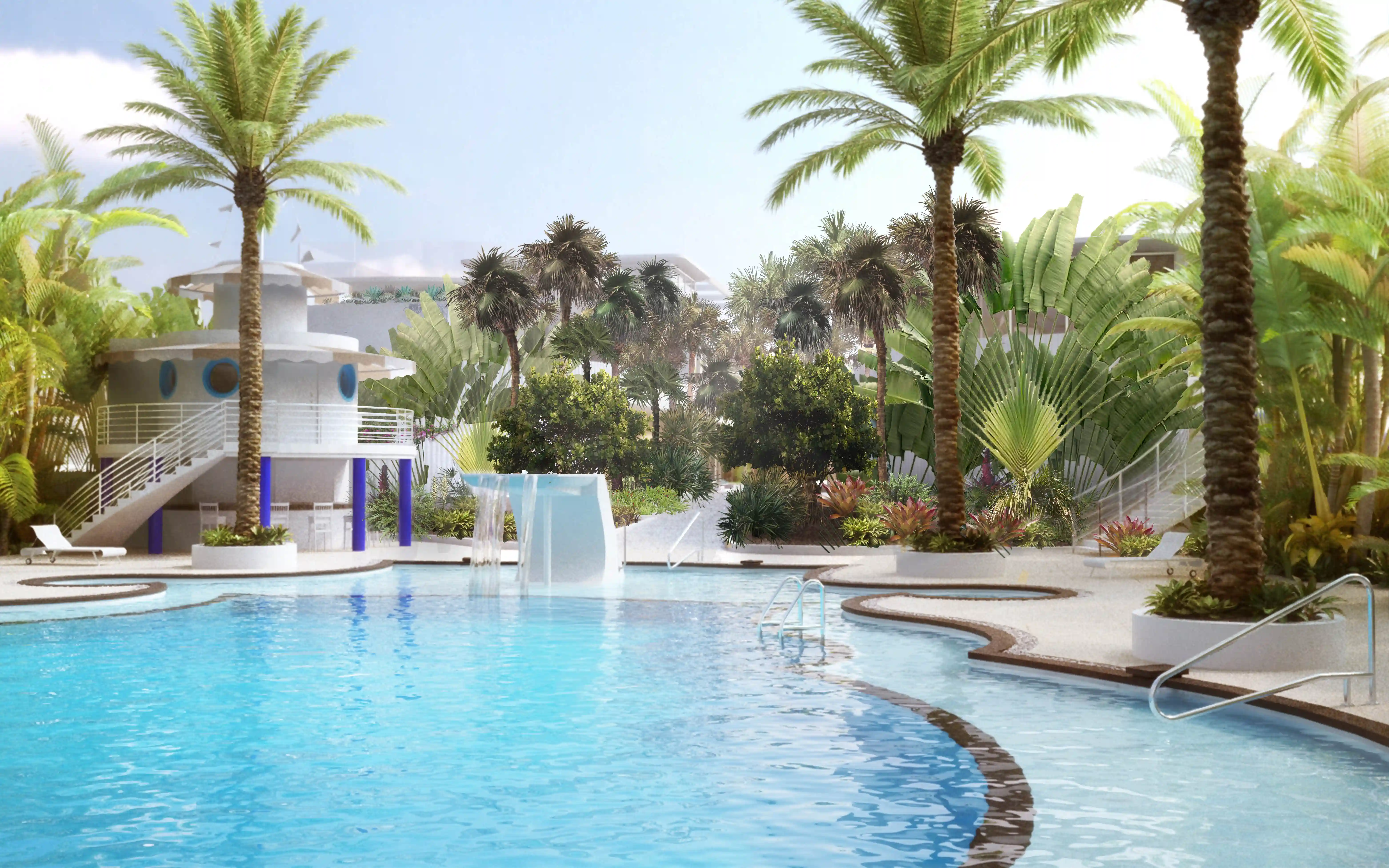 Raleigh Hotel Renovation - Poolside