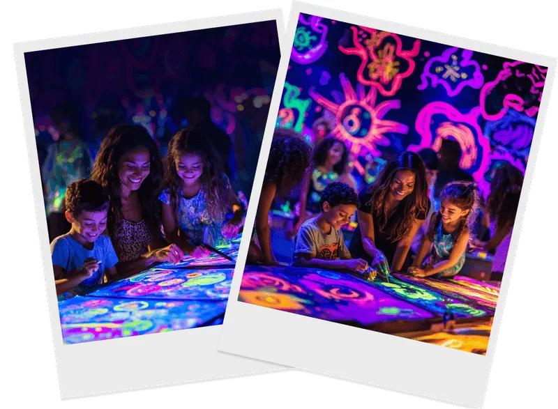 Neon Nights Kids | Malen bei Neon Licht im Frauenbad Heidelberg