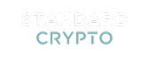 Text logo reading STANDARD in white and CRYPTO in gradient blue-green colors.
