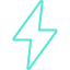 Blue lightning bolt icon symbolizing electricity or energy.