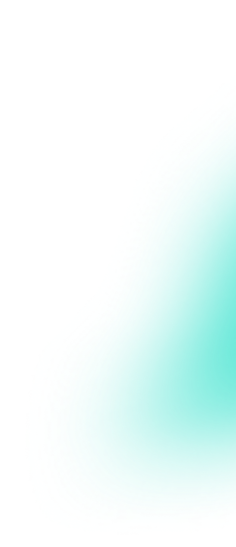 Abstract turquoise amorphous shape with a glowing, soft-edged border on a transparent background.