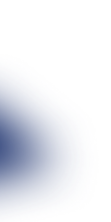 Abstract blue glow effect with gradient and soft edges on a transparent background.