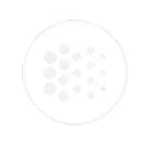 Diagrama de puntos grises en un círculo sobre fondo blanco