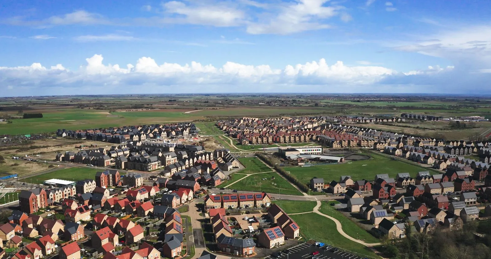 Neighbourhood Northstowe from above.