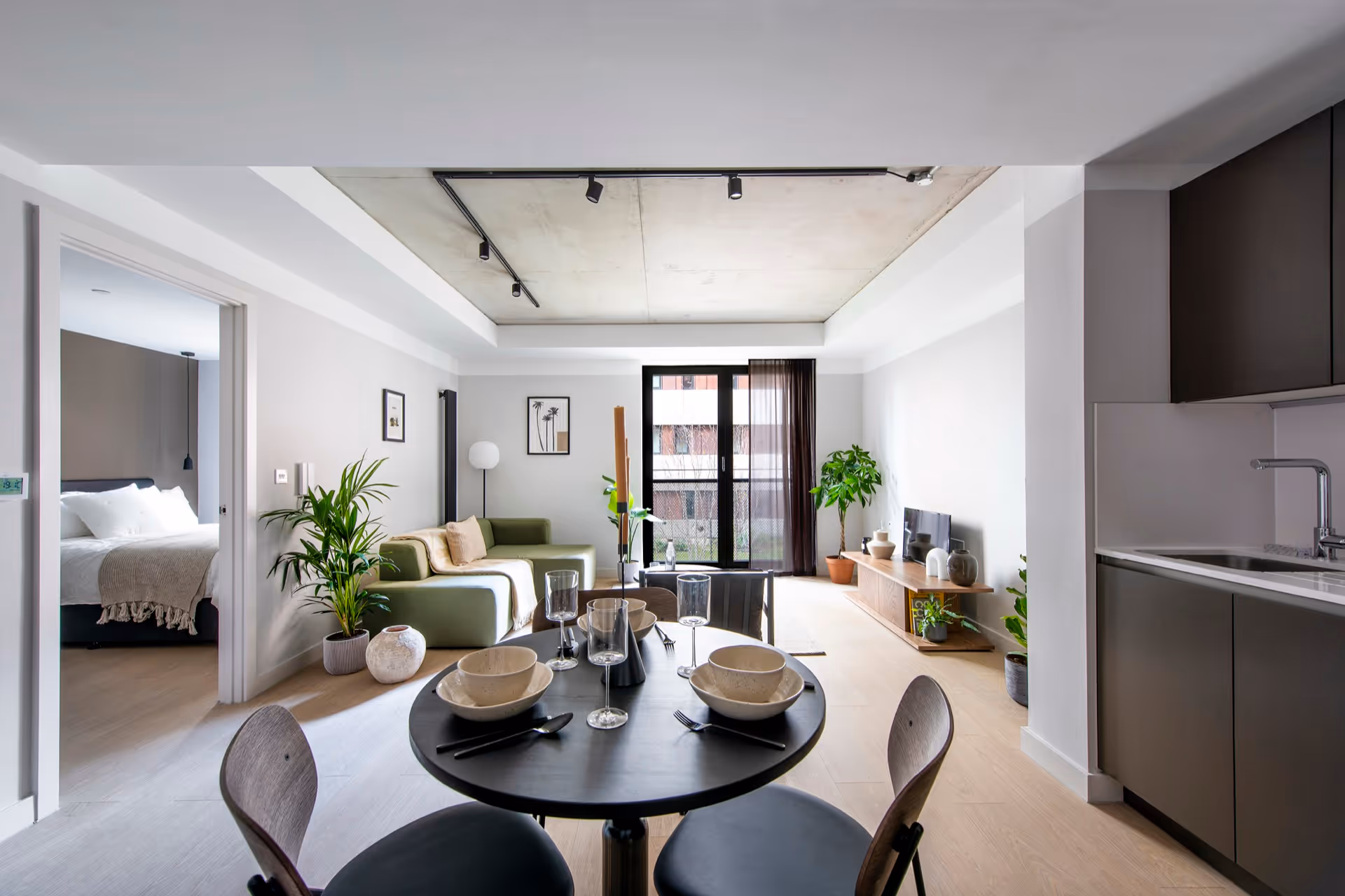 The living area of a South Block Kampus apartment by Capital&Centric