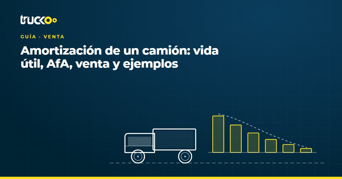 Amortización de un camión: vida útil, AfA, venta y ejemplos