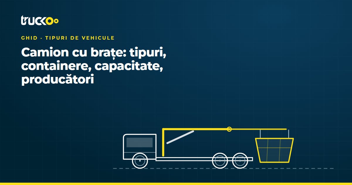 Camion cu brațe: tipuri, containere, capacitate, producători