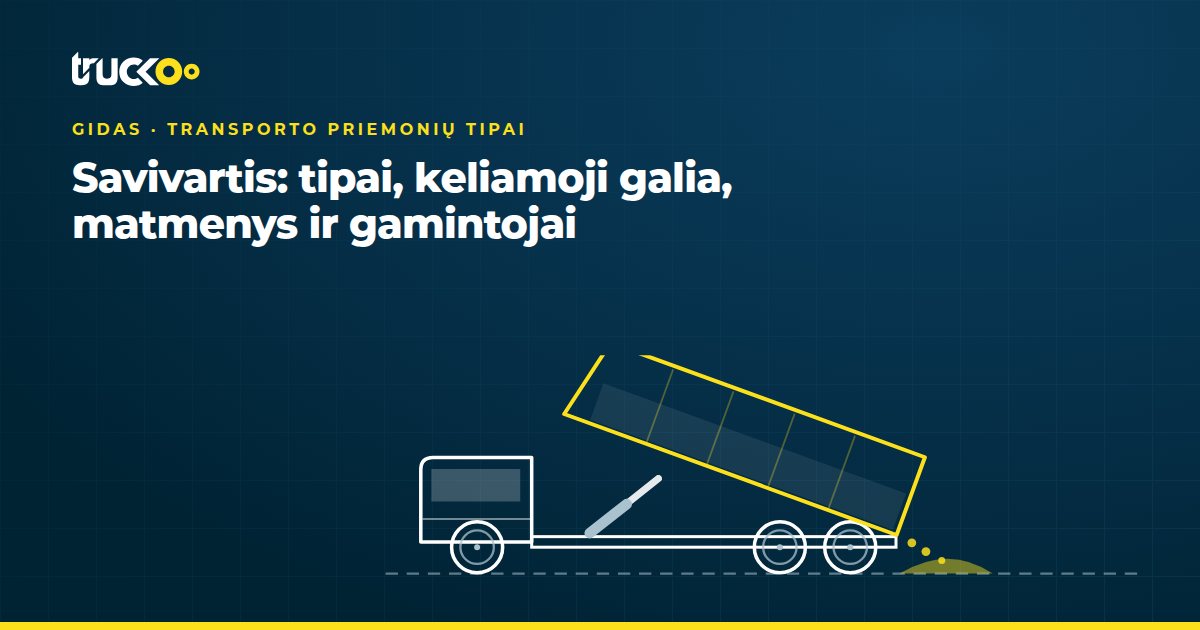Savivartis: tipai, keliamoji galia, matmenys ir gamintojai