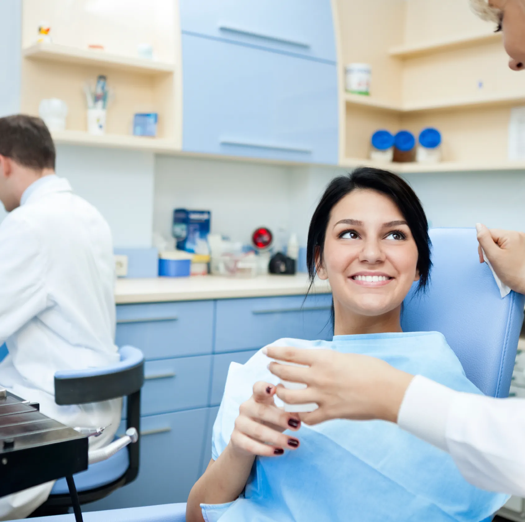 woman at the dentist office