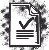 page with checkmark illustration