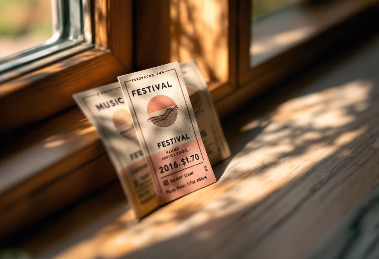 image of event tickets (for a musician & band)