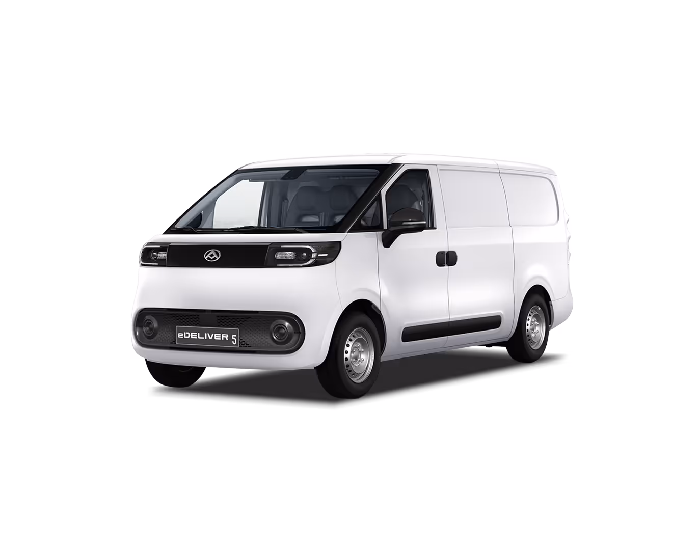 White eDeliver 5 electric delivery van with a modern, compact design.
