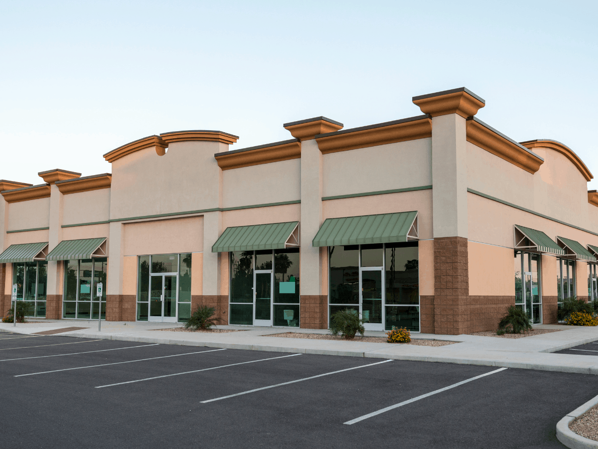 outside of commercial building