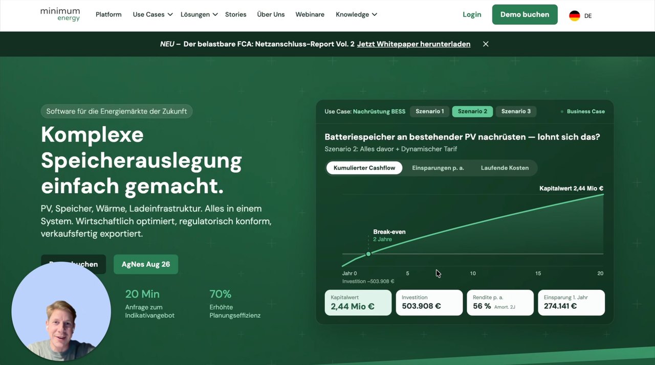 Videovorschau: Rundgang durch die Minimum Energy Software
