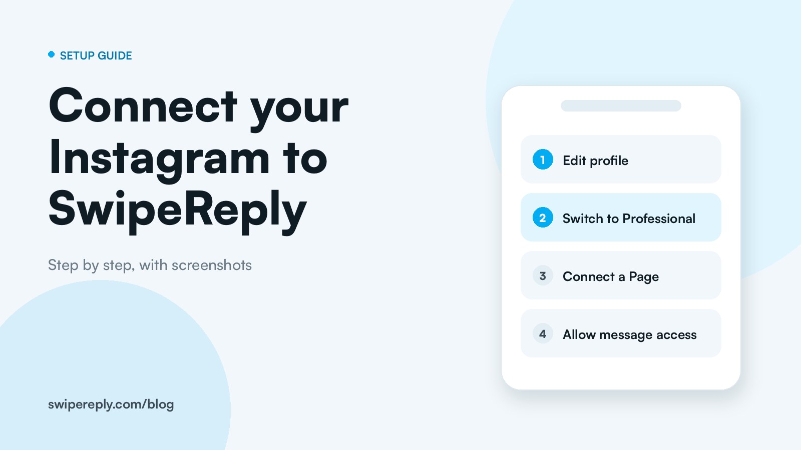 Setup guide: connect your Instagram to SwipeReply
