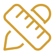 A ruler and pencil icon