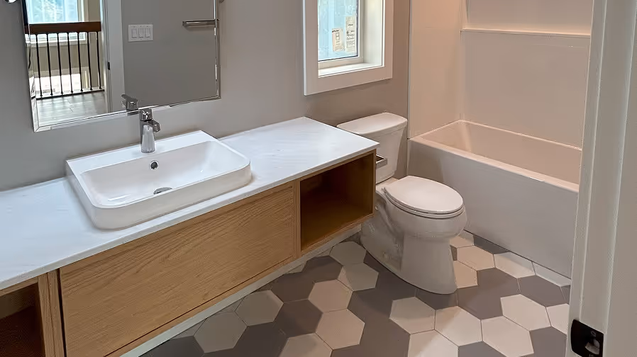 A custom build bathroom