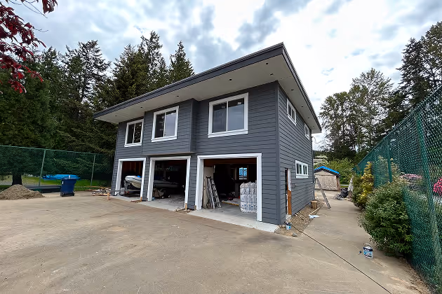 A renovated gray house