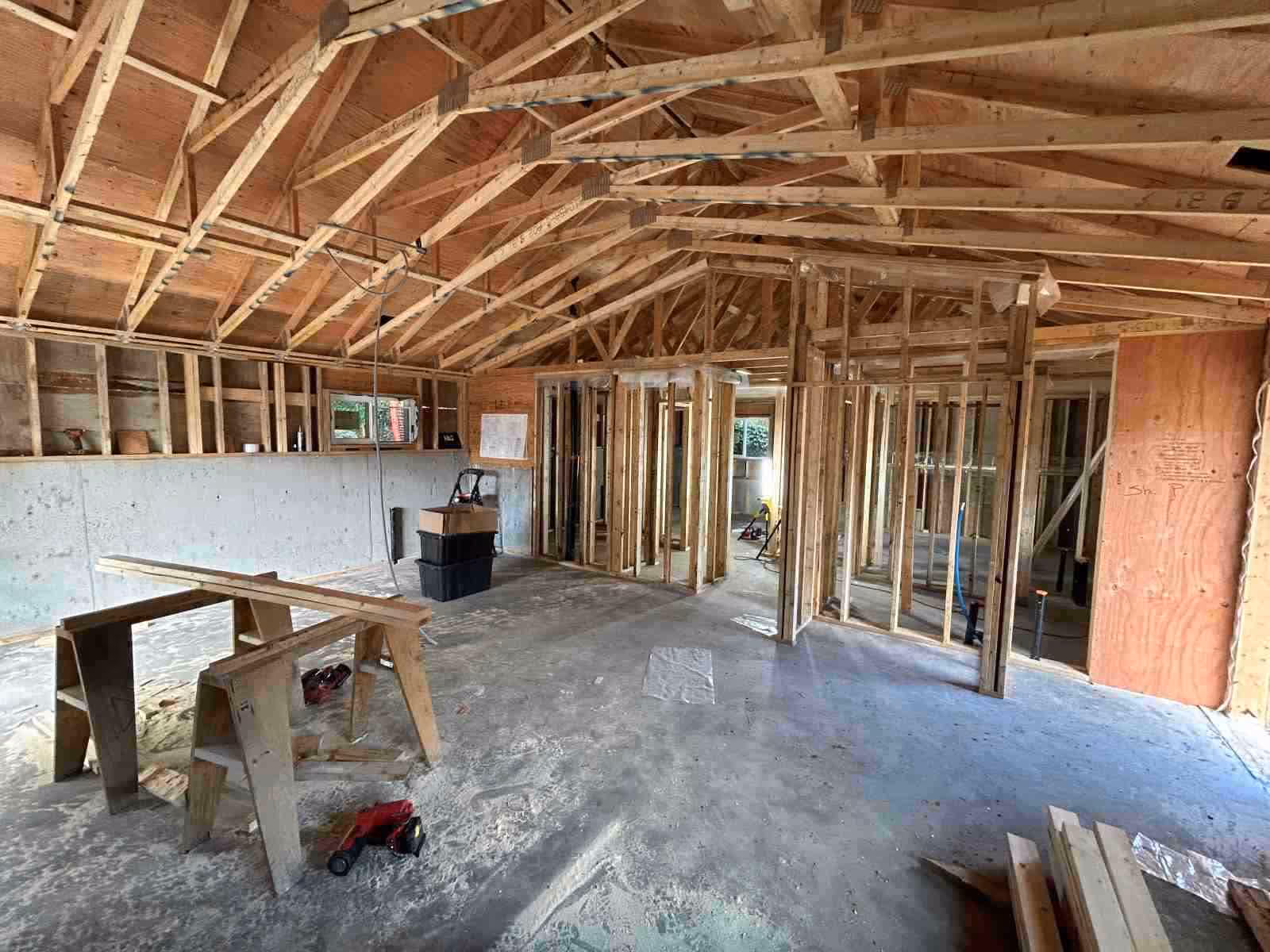 A under construction building with good lumber