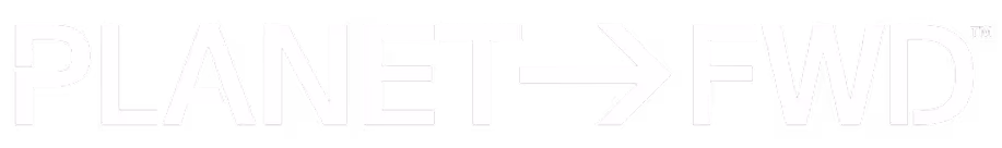 Text reading PLANET with an arrow pointing right to FWD followed by a trademark symbol.