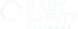 Logo of Baby Safety Alliance with a smiling baby face inside a circle.