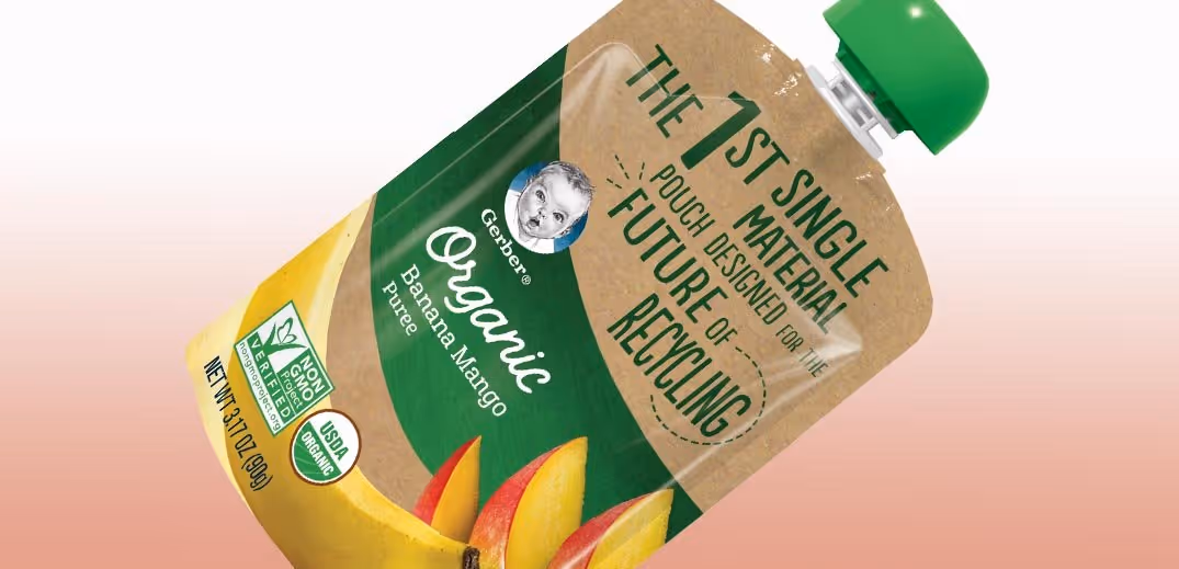 Nestle's recyclable pouch for baby food